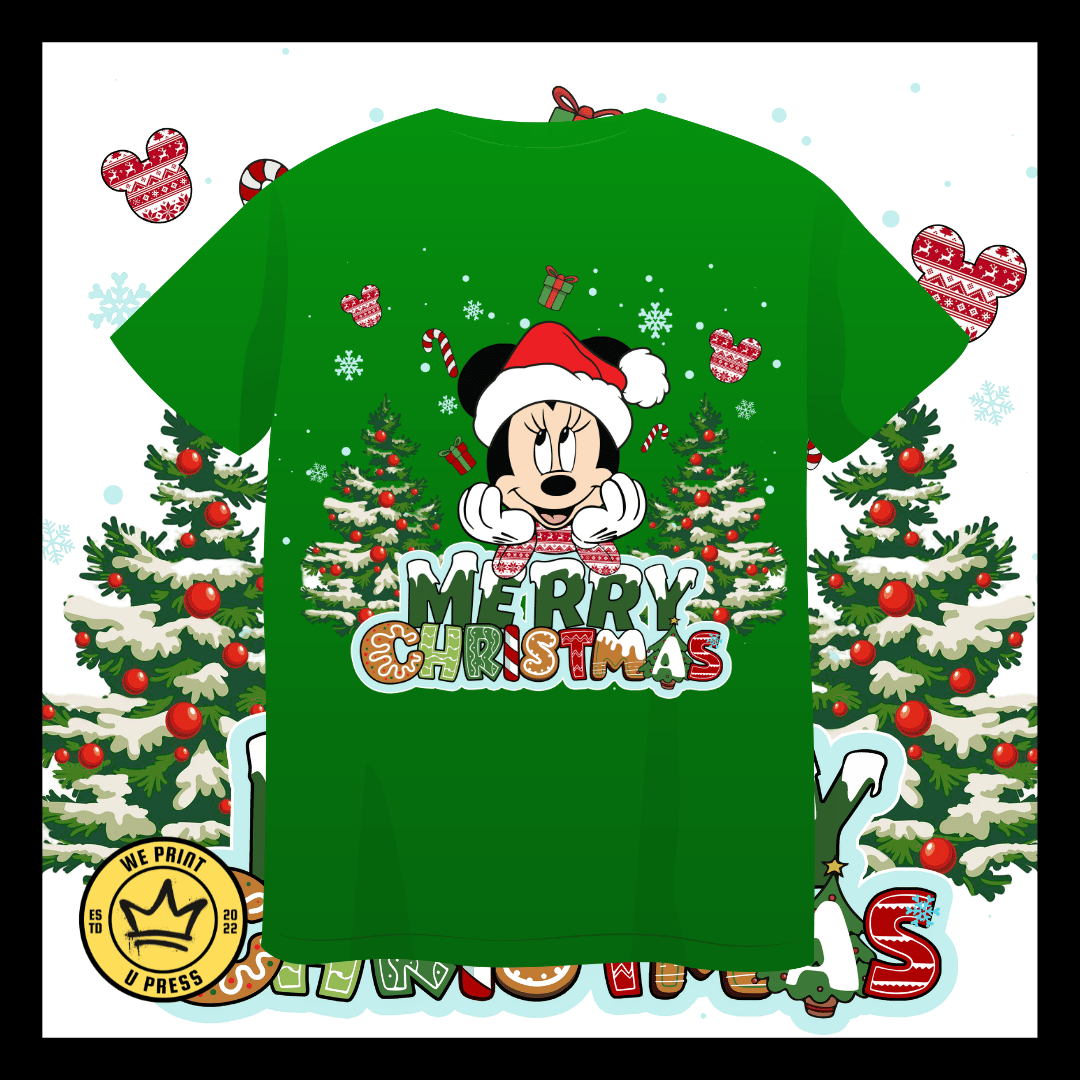 Merry Christmas Minnie DTF Transfer