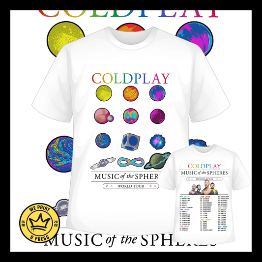 Coldplay Tour 2024 Front and Back V1 - DTF Transfer